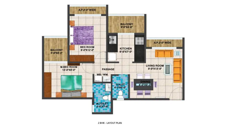 Arihant-Anaika-2-Floor-Plan-2-BHK